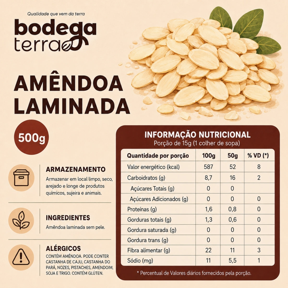 Amêndoa Laminada