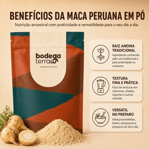 Maca Peruana em Pó 100% Pura