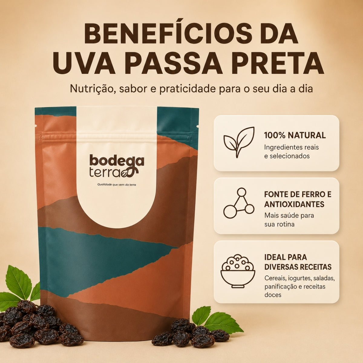 Uva Passa Preta Sem Semente