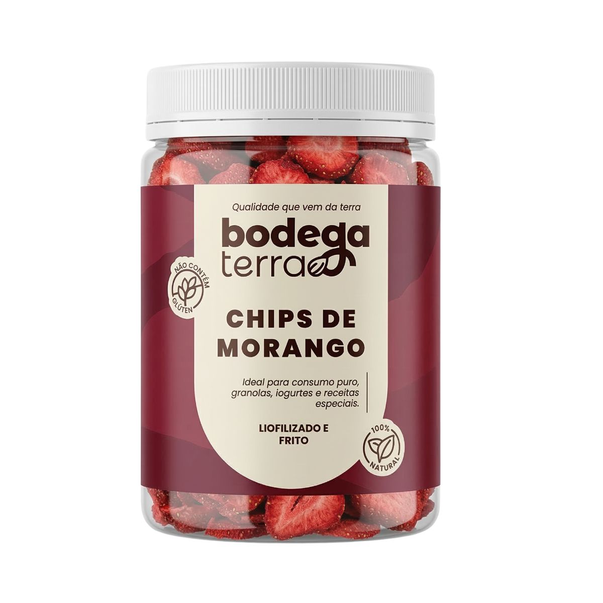 Chips De Morango Natural Liofilizado