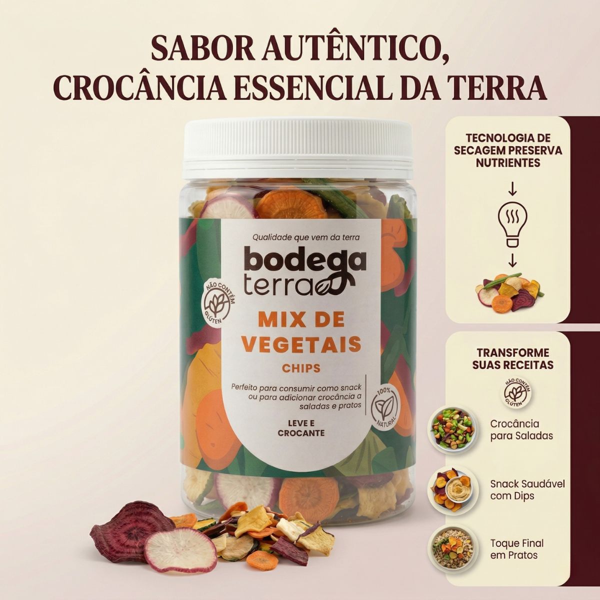 Mix De Vegetais Desidratados Chips