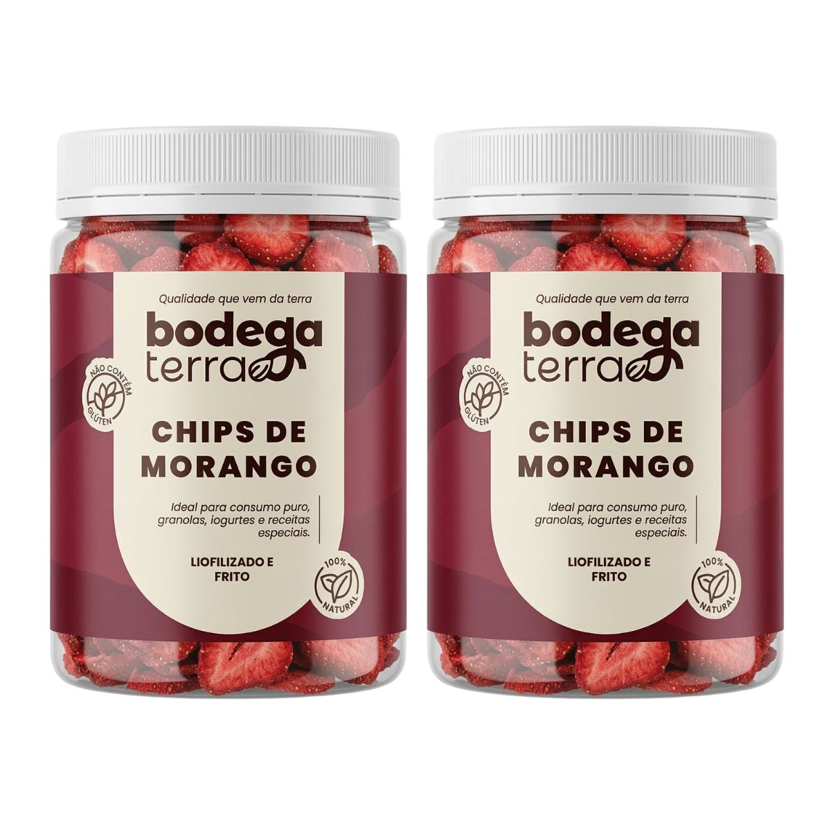 Chips De Morango Natural Liofilizado