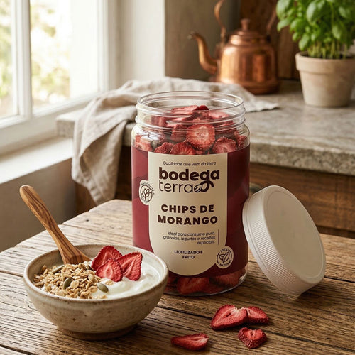 Chips De Morango Natural Liofilizado